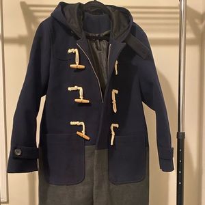 Stylish Long Coat with Toggles - Large